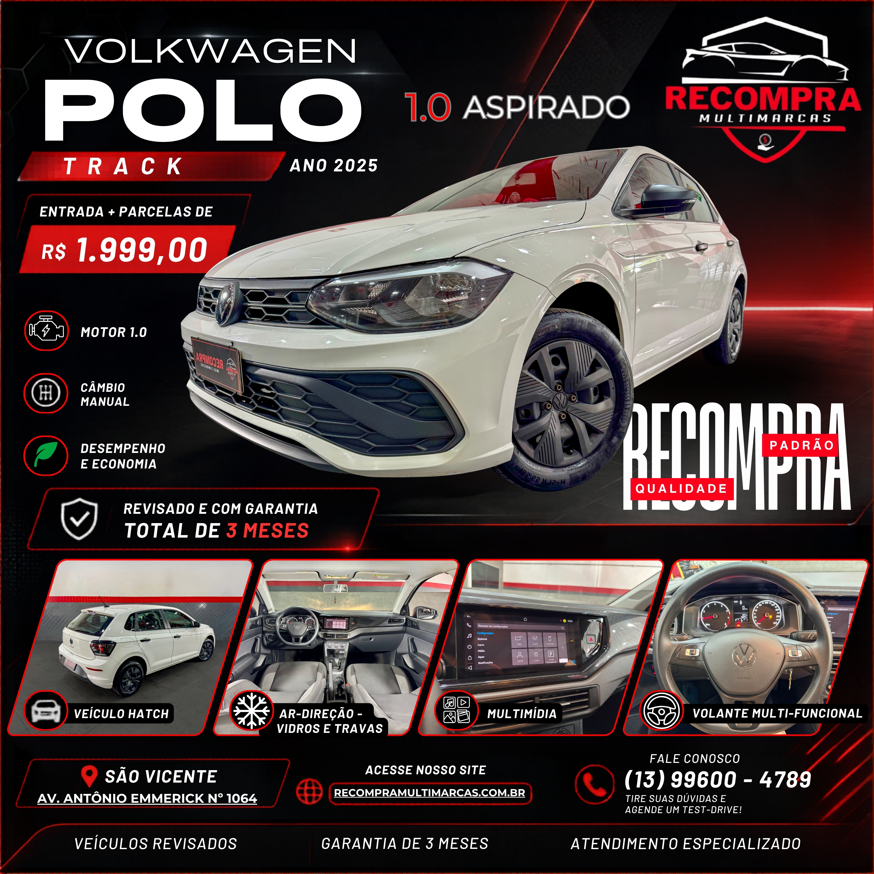 🚗✨ VW Polo Track 1.0 • Ano 2025 ✨🚗